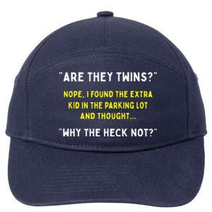 Are They Twins Hilarious Daddy Joke Fathers Day 7-Panel Snapback Hat