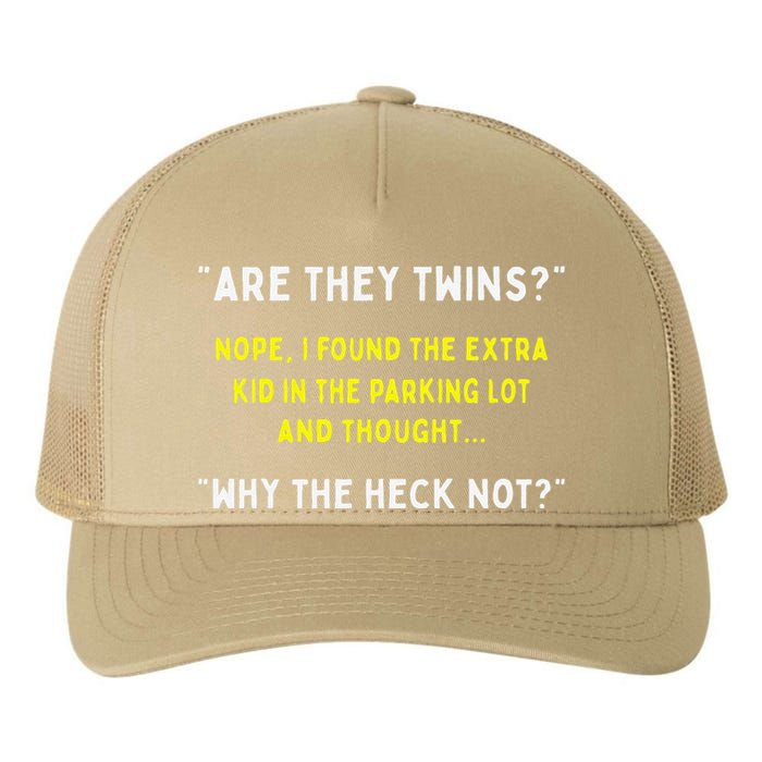 Are They Twins Hilarious Daddy Joke Fathers Day Yupoong Adult 5-Panel Trucker Hat