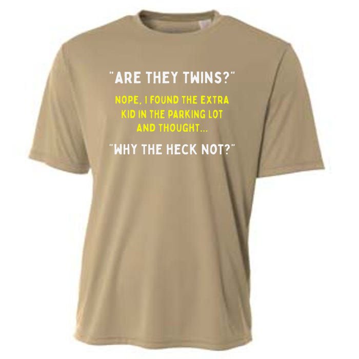 Are They Twins Hilarious Daddy Joke Fathers Day Cooling Performance Crew T-Shirt