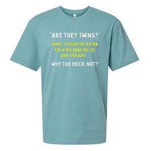 Are They Twins Hilarious Daddy Joke Fathers Day Sueded Cloud Jersey T-Shirt