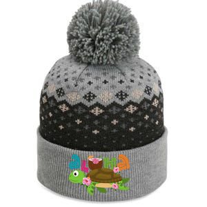 Aloha Tropical Turtle Vacation The Baniff Cuffed Pom Beanie