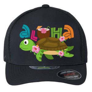 Aloha Tropical Turtle Vacation Flexfit Unipanel Trucker Cap