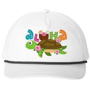 Aloha Tropical Turtle Vacation Snapback Five-Panel Rope Hat