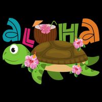 Aloha Tropical Turtle Vacation Zip Tote Bag