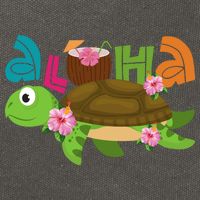 Aloha Tropical Turtle Vacation Cotton Canvas Backpack