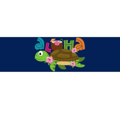 Aloha Tropical Turtle Vacation Bumper Sticker