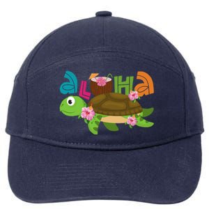 Aloha Tropical Turtle Vacation 7-Panel Snapback Hat