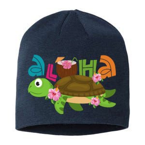 Aloha Tropical Turtle Vacation Sustainable Beanie