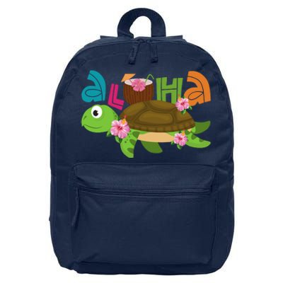 Aloha Tropical Turtle Vacation 16 in Basic Backpack