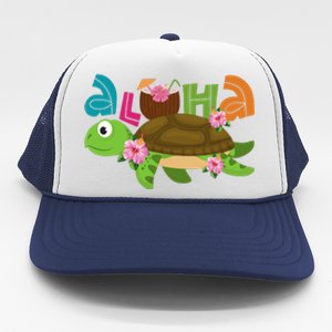 Aloha Tropical Turtle Vacation Trucker Hat