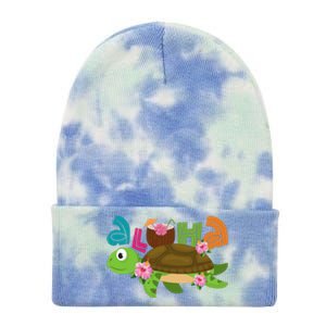 Aloha Tropical Turtle Vacation Tie Dye 12in Knit Beanie