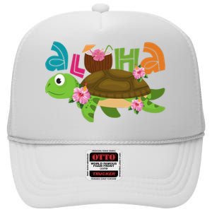 Aloha Tropical Turtle Vacation High Crown Mesh Back Trucker Hat