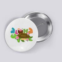 Aloha Tropical Turtle Vacation Button