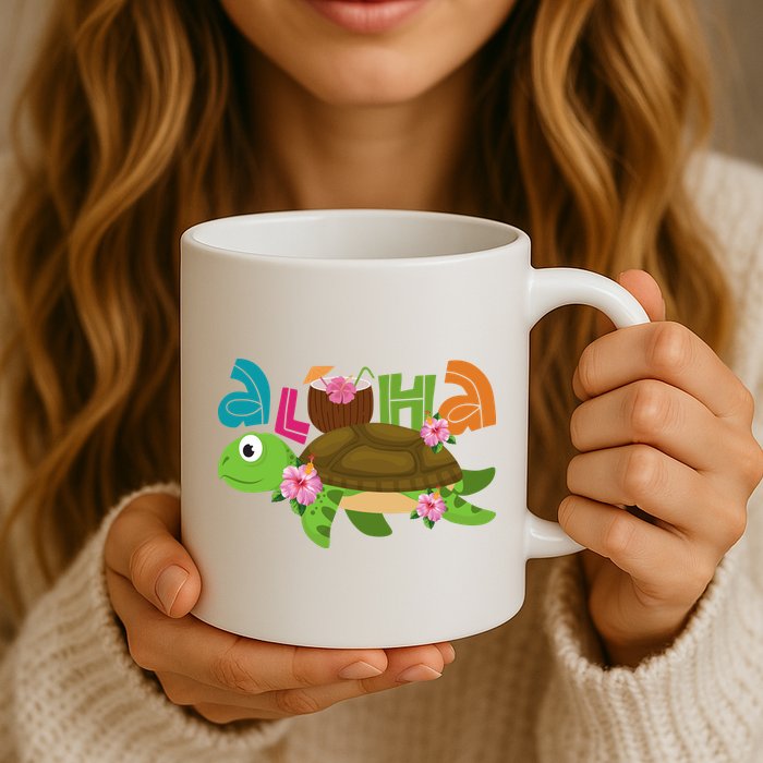 Aloha Tropical Turtle Vacation Mug