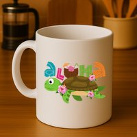 Aloha Tropical Turtle Vacation Mug