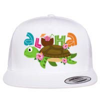 Aloha Tropical Turtle Vacation Flat Bill Trucker Hat