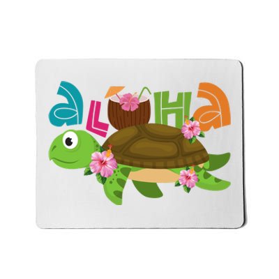 Aloha Tropical Turtle Vacation Mousepad