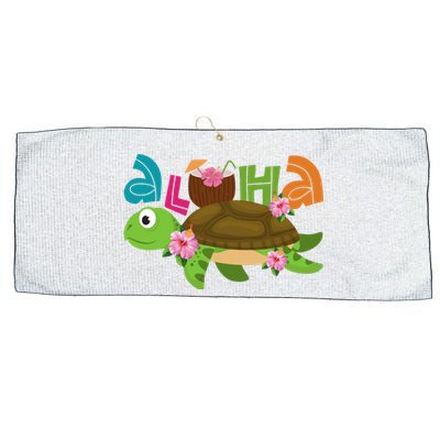 Aloha Tropical Turtle Vacation Large Microfiber Waffle Golf Towel