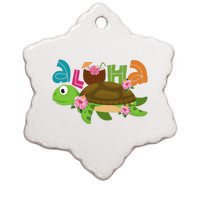 Aloha Tropical Turtle Vacation Ceramic Star Ornament