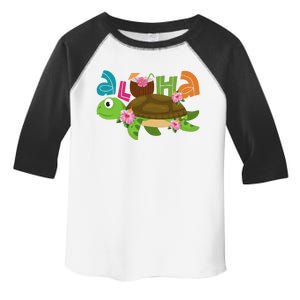 Aloha Tropical Turtle Vacation Toddler Fine Jersey T-Shirt