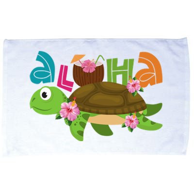 Aloha Tropical Turtle Vacation Microfiber Hand Towel