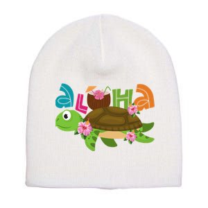 Aloha Tropical Turtle Vacation Short Acrylic Beanie