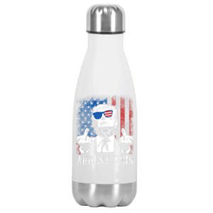 Arrest This Trump 2024 Us American Flag Stainless Steel Insulated Water Bottle