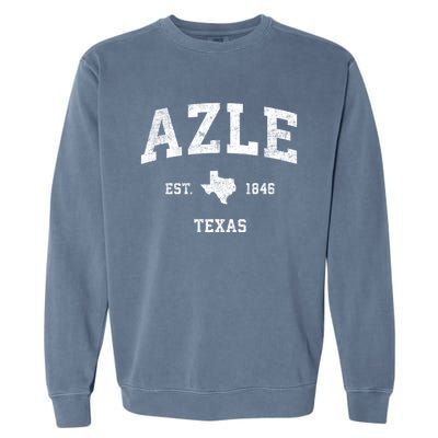 Azle Texas Tx Vintage Athletic Sports Garment-Dyed Sweatshirt