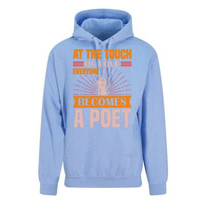 At The Touch Of Love Everyone Becomes A Poet Unisex Surf Hoodie