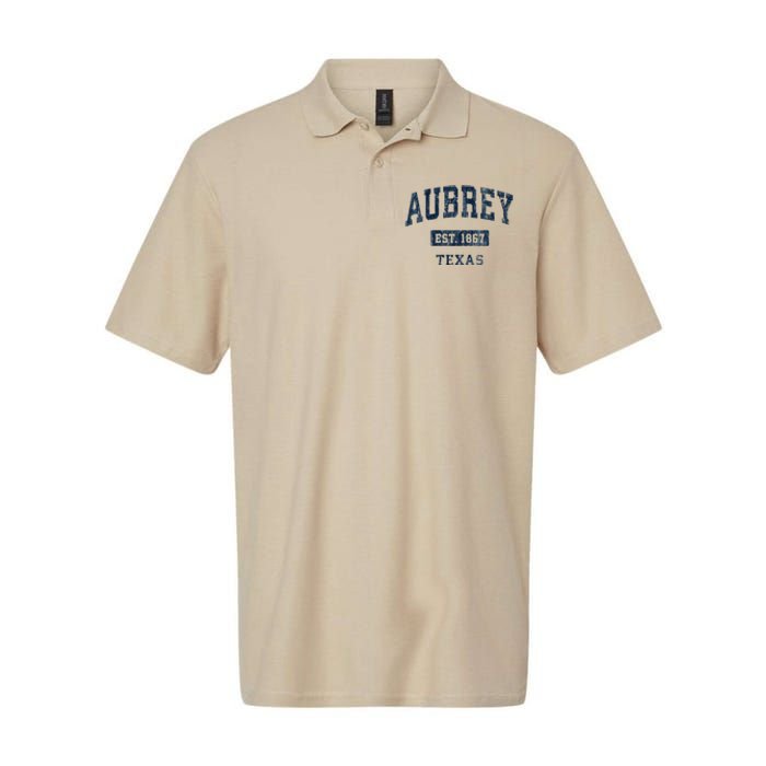 Aubrey Texas Tx Vintage Established Softstyle Adult Sport Polo