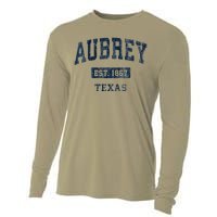 Aubrey Texas Tx Vintage Established Cooling Performance Long Sleeve Crew