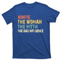 Auntie The The Myth The Bad Influence Funny Vintage Gift T-Shirt