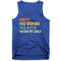 Auntie The The Myth The Bad Influence Funny Vintage Gift Tank Top