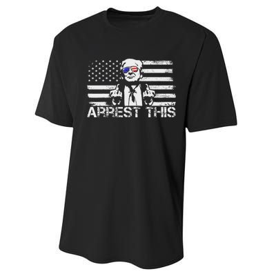 Arrest This Trump Fingers Pro Trump Trump Arrest This Performance Sprint T-Shirt