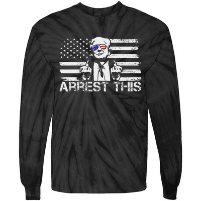 Arrest This Trump Fingers Pro Trump Trump Arrest This Tie-Dye Long Sleeve Shirt