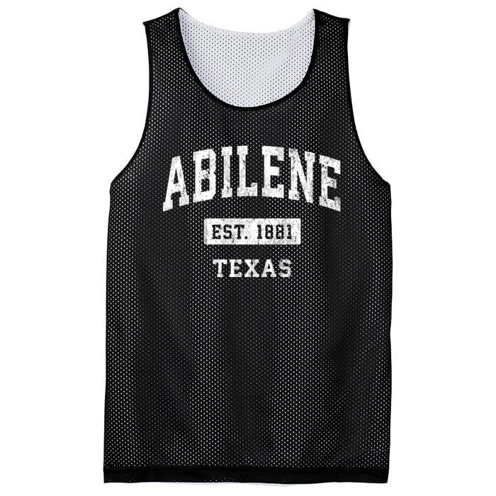 Abilene Texas Tx Vintage Sports Established Design Mesh Reversible Basketball Jersey Tank