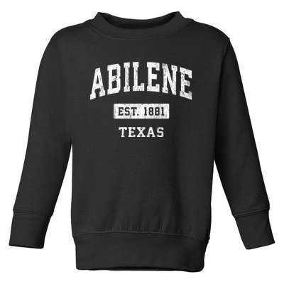 Abilene Texas Tx Vintage Sports Established Design Toddler Sweatshirt