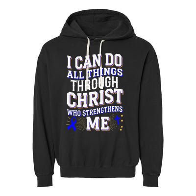 All Things Through Christ Juvenile Arthritis Awareness Garment-Dyed Fleece Hoodie
