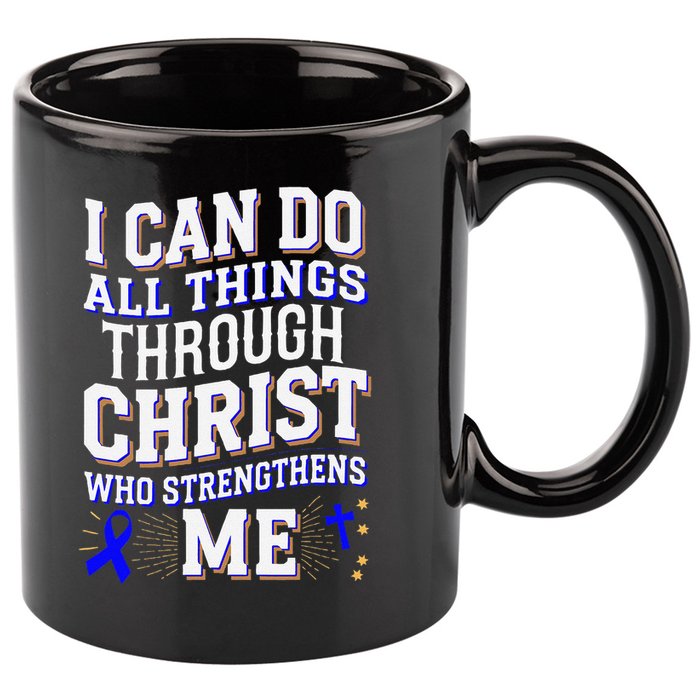 All Things Through Christ Juvenile Arthritis Awareness 11oz C Handle Ceramic Mug