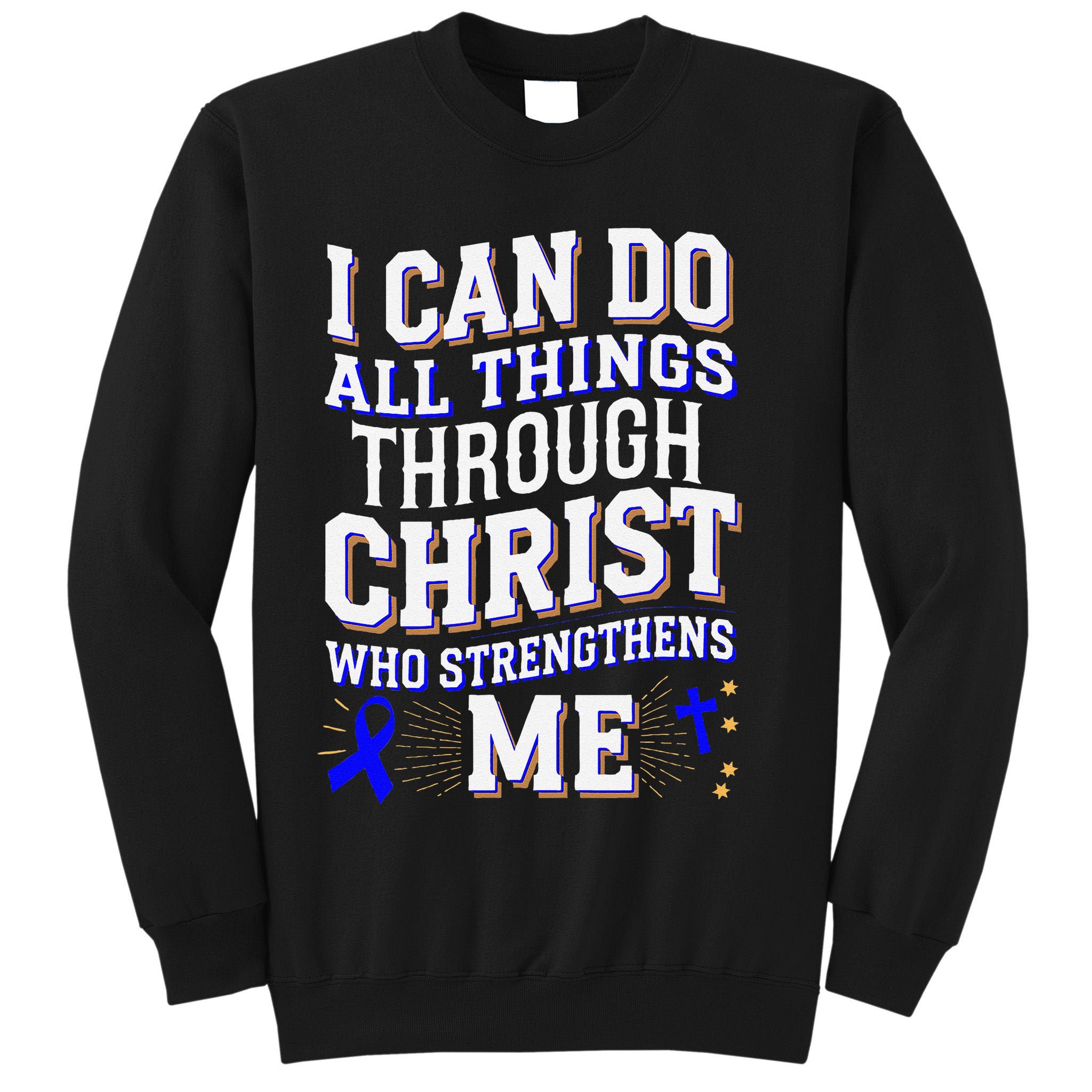 All Things Through Christ Juvenile Arthritis Awareness Tall Sweatshirt