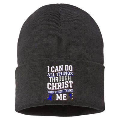 All Things Through Christ Juvenile Arthritis Awareness Sustainable Knit Beanie