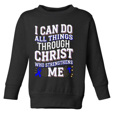All Things Through Christ Juvenile Arthritis Awareness Toddler Sweatshirt