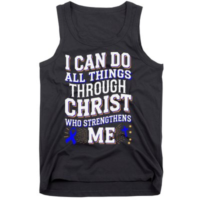 All Things Through Christ Juvenile Arthritis Awareness Tank Top