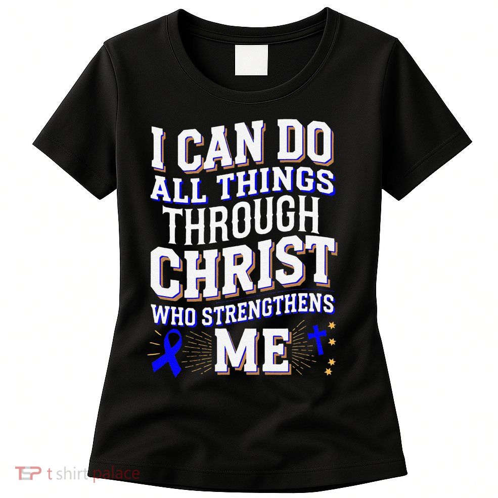 All Things Through Christ Juvenile Arthritis Awareness Womens T-Shirt
