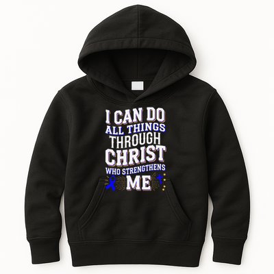 All Things Through Christ Juvenile Arthritis Awareness Kids Hoodie