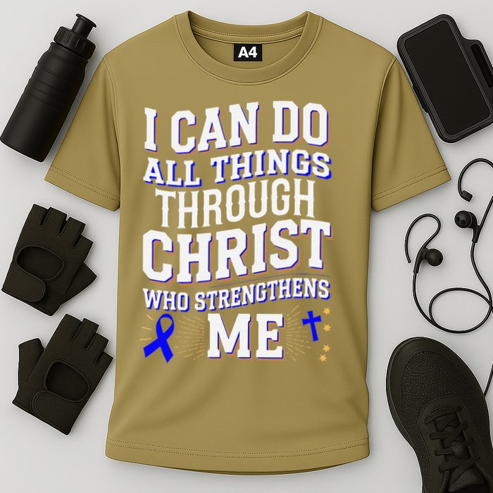 All Things Through Christ Juvenile Arthritis Awareness Cooling Performance Crew T-Shirt
