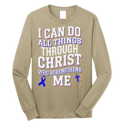 All Things Through Christ Juvenile Arthritis Awareness Long Sleeve Shirt