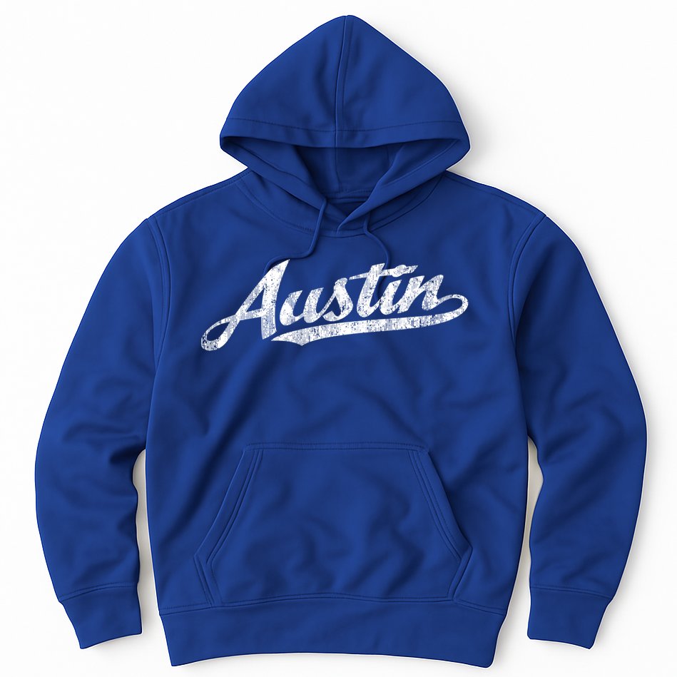 Austin Texas Tx Cute Gift Vintage Sports Script Retro Gift Tee Hoodie