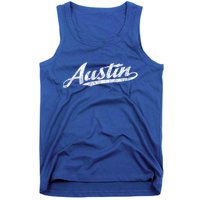 Austin Texas Tx Cute Gift Vintage Sports Script Retro Gift Tee Tank Top