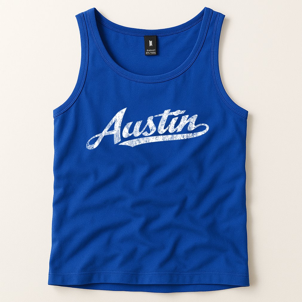 Austin Texas Tx Cute Gift Vintage Sports Script Retro Gift Tee Tank Top